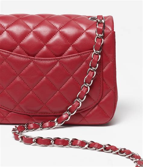 red chanel flap bag - chanel lambskin mini flap bag.